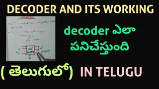 DECODER WORKING IN TELUGU||2:4 decoder in telugu||digital electronics,STLD||Btech,dioloma