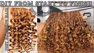 How To Make DIY Boho Crochet Braids Using ONLY Brading Hair | Dilias Empire.