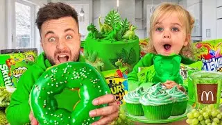 Eating Only ONE COLOR of Food With My Daughter