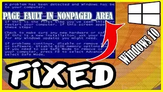 How To Fix Page Fault in Nonpaged Area Windows 10 | BSOD PAGE FAULT IN NONPAGED AREA