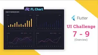 Flutter UI Challenge 7 & 8 and 9 overview from Flutter4fun.com blog, FL Chart