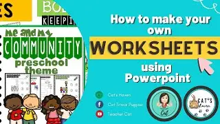 HOW TO MAKE WORKSHEETS USING PPT (POWERPOINT) IN 3 MINS | CAT'S HAVEN | EASY STEPS