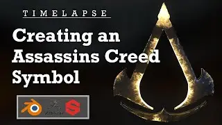 Creating an Assassins Creed Symbol: Blender | ZBrush | Substance Painter [Timelapse]