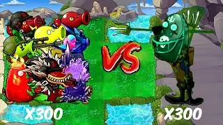 Plant vs Zombies Fusion Challenge! 300 Plants Fusion VS 300 Trident Nut Zombie - Who Will Win?