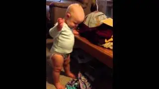 Ashton walking!