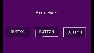 Botones con Efecto Hover | HTML y CSS
