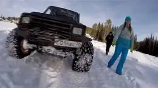 Покатушка в Партизанку, Маршрут не осилили. Rugger на AVTOROS. Порвали трос от лебедки.