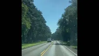 Driving through Sam Houston’s forest.