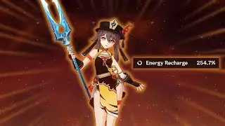 So I built Hu Tao with Xiangling's weapon and artifact...