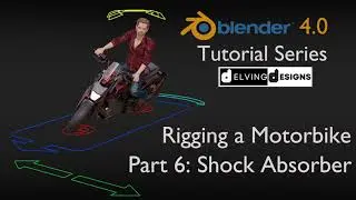 Blender 4.0 Tutorial Series: Rigging a Motorbike - Part 6/10: Rigging the Shock Absorber