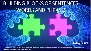Ling1 syntax lecture 3a   parts of speech
