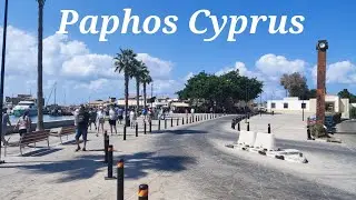 Paphos Cyprus: 4K Walking Tour 🇨🇾