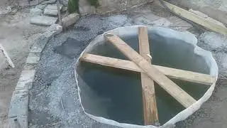 Бетономешалка из бочки.