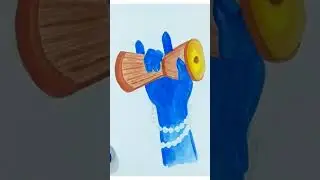 mahakal hand with damru easy creative art/#art #yt #viral #mahakal #sanakiworld