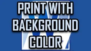 HOW TO PRINT WITH BACKGROUND COLOR - Microsoft Office Word  [2021]