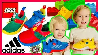 ADIDAS LEGO Sneakers unboxing with Levi and Wydler on Levi's Toys