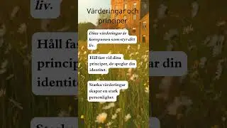 #Värderingar