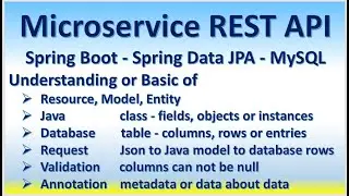 Microservice REST API Spring Boot - Spring Data JPA -MySQL Understanding or Basic of Resource Entity