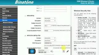 How to change Binatone modem wifi password