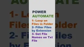 power automate how to loop on each file in a folder , get all file names in a folder. 
