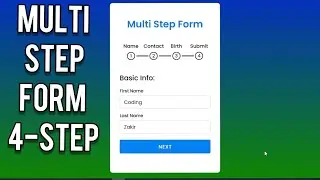 Multi Step Form🔥| How to create a Multi Step Form using HTML, CSS, Javascript.