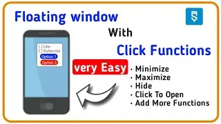 How to make floating window with click functions in Sketchware pro