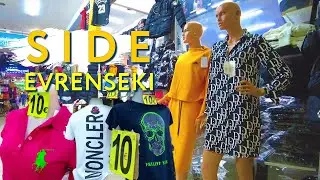 SIDE EVRENSEKI SHOPPING in the evening TURKEY 