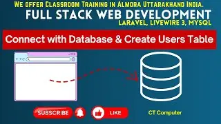 Connect with mysql database and create users table in laravel | ecommerce website development