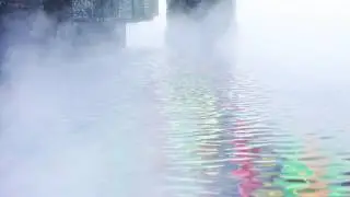 Water Reflection with Mist / Royalty Free Video