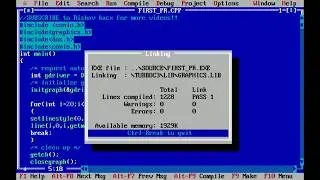 How to remove common errors in TurboC compiler || C++ graphics || Linker error || undefined symbol