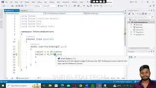 C# Interview Question 1 || Print 1 to 10 Numbers Using C# || Interview Programs