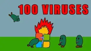 What happens if you run 100 viruses on WINDOWS 7?