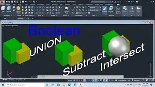 The Boolean command (union, subtract, intersection). 3d AutoCAD 2020. Magic AutoCAD.