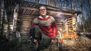 Overnight Camping in an Abandoned Shelter in the Forest