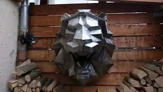 Building a polygonal Lion Head out of Metal