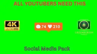 Social Media Pack Green Screen | No Copyright | 4K