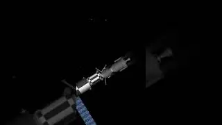 стыковка союза и станции салют-7 #сфс #игра #космос #станция