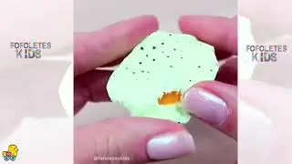 Guess the color cracking clay 🧡💛💚🖤💜💙