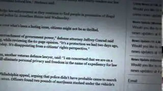 COPS IN PA NO LONGER NEED WARRANTS TO CAR SEARCH!