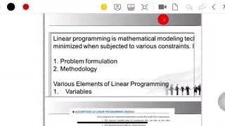 Linear programming problem formulation