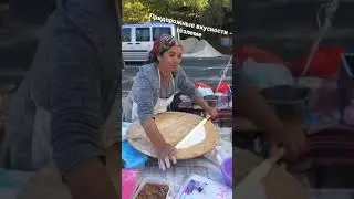 Turkish stuffed flatbreads called gözleme. Delicious, interesting, and inexpensive.