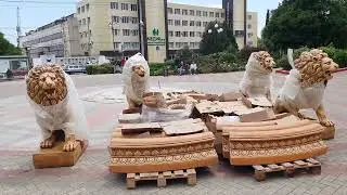 Новый фонтан у здания администрации Керчи