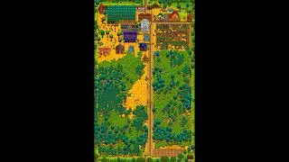 Stardew Valley Custom Map Time Lapse - Cardboard Farm - Feb 2022 (Photosensitivity Warning!)