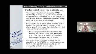 Employer Training - MTRS Membership Eligibility & Onboarding New Employees (Charter School Edition)