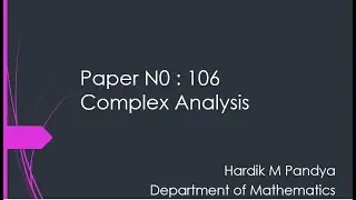 Complex Analysis Lecture 11