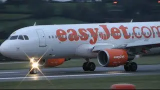 Plane Crosswind Landing - Airbus A319 - Funchal to Bristol Airport - Easyjet 6246