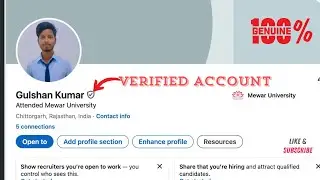 How to verify/Get Verified badge on LinkedIn profile for Free with step-by-step instructions