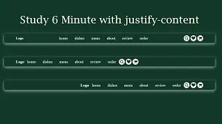 Study 6 minute with justify-content for making different menu || Free source