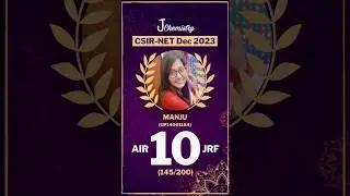 J Chemistry NET Result 2023 | CSIR NET Dec 2023 | AIR 10 JRF