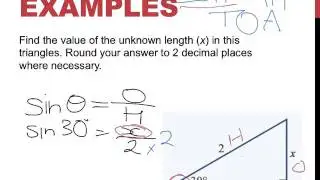 Year 10: Finding unknown sides